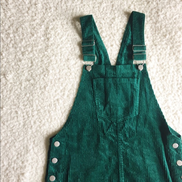 Forever 21 Jade Green Overall Jumper Dress - Picture 4 of 8